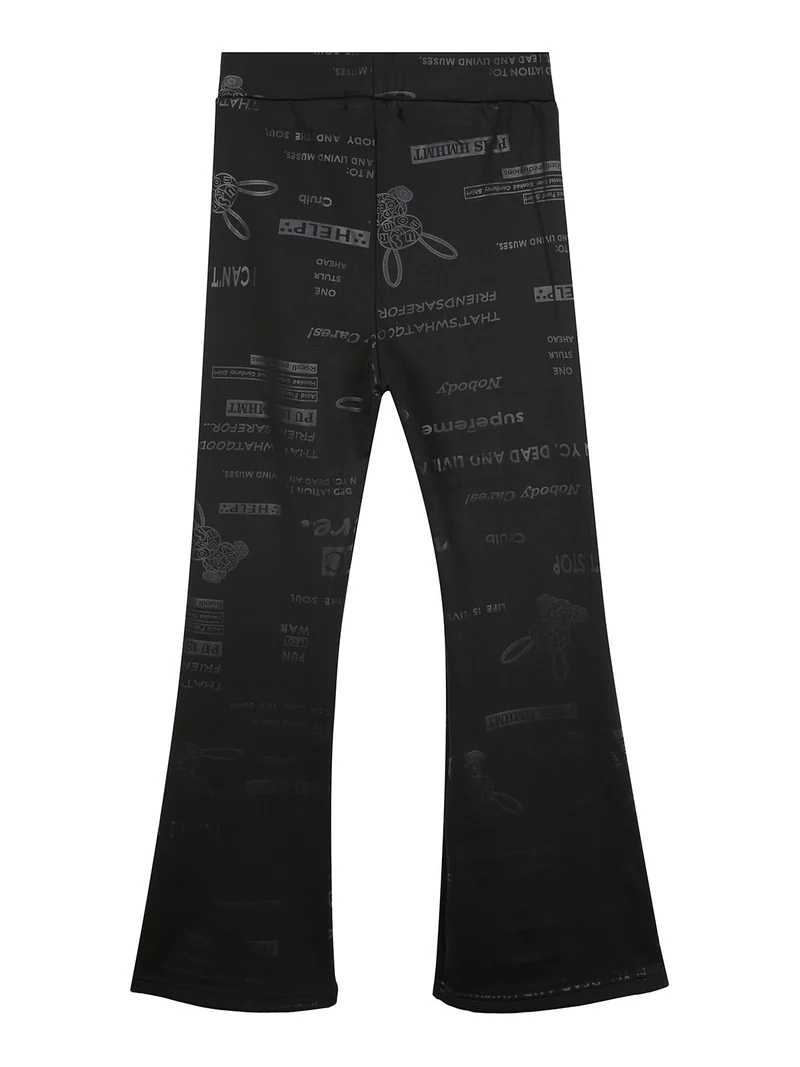 Pantaloni svasati da bambina - antracite