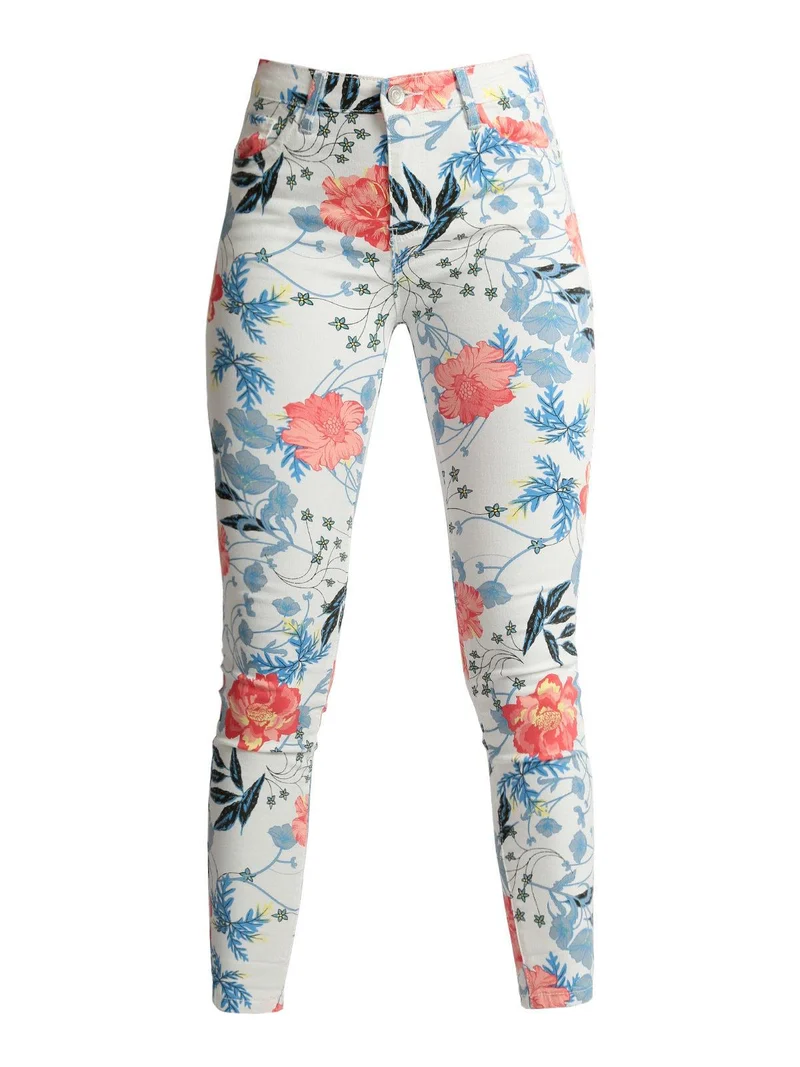 Pantaloni skinny fiorati - multicolore