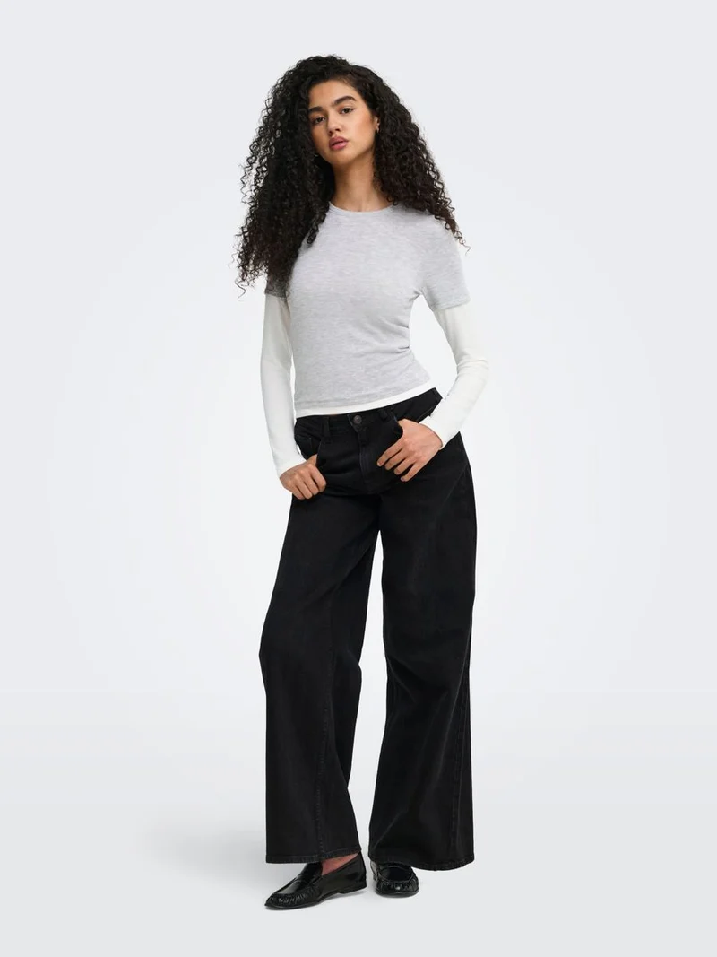 ONLDUBLA L/S DOUBLE TOP JRS
