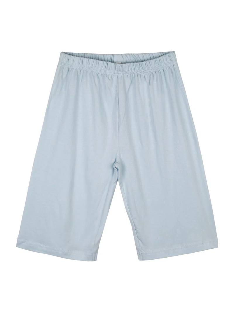Pigiama corto in cotone T-shirt + pantaloncino - blu scuro