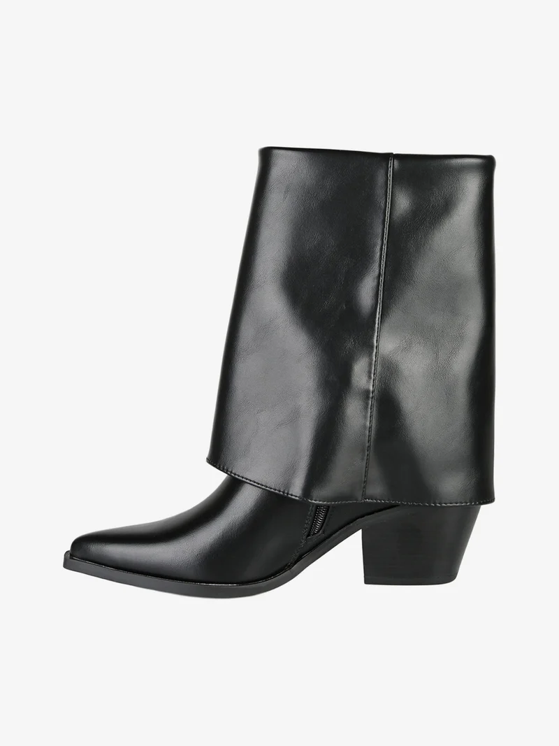 Stivaletti texani donna con fibbia - nero