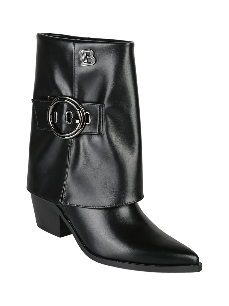 Stivaletti texani donna con fibbia - nero