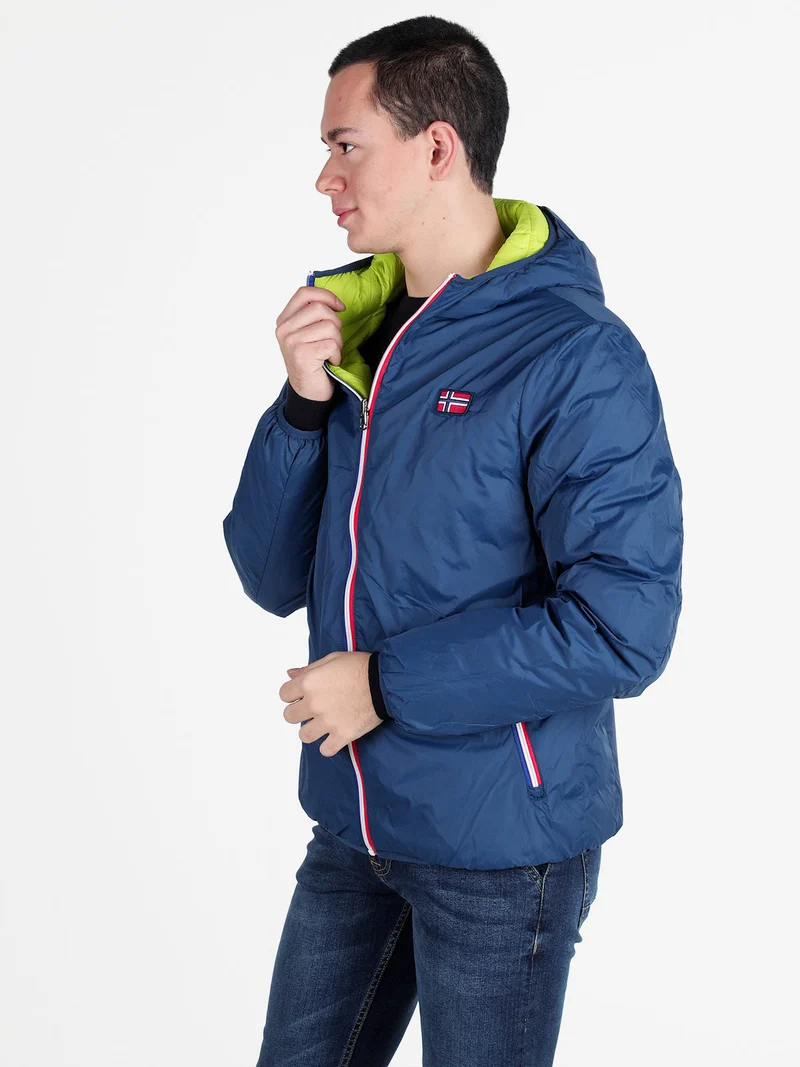 Piumino da uomo reversibile con cappuccio - avion