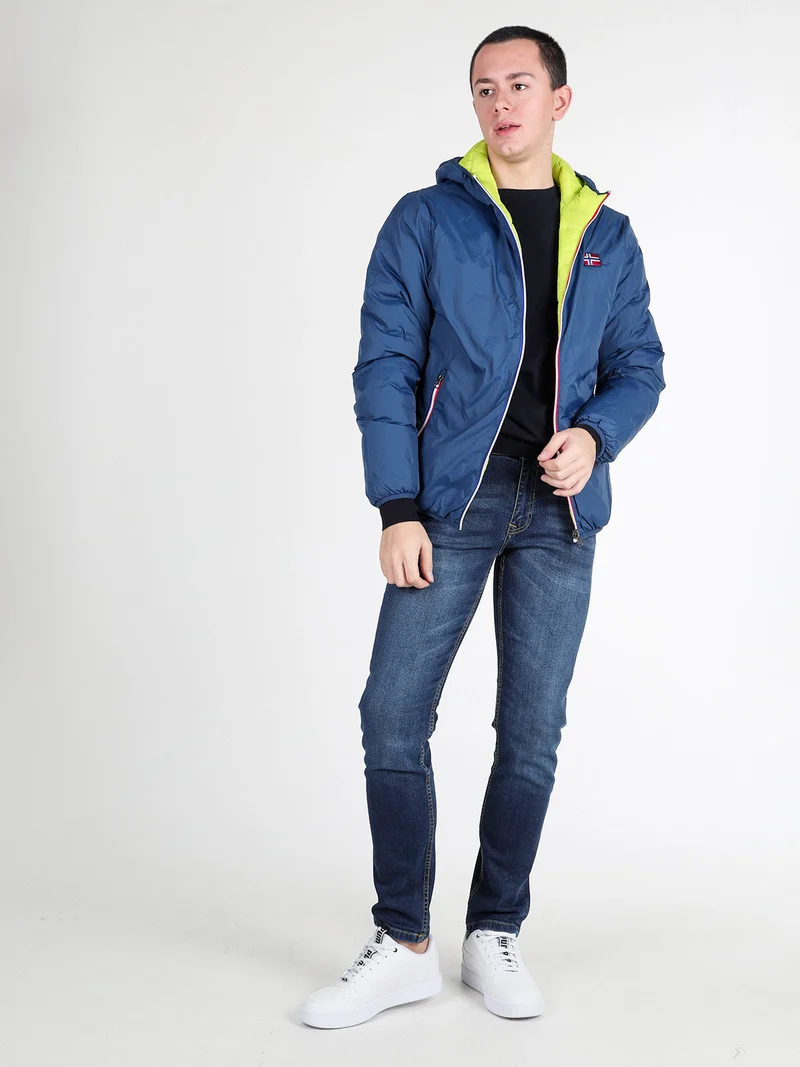 Piumino da uomo reversibile con cappuccio - avion