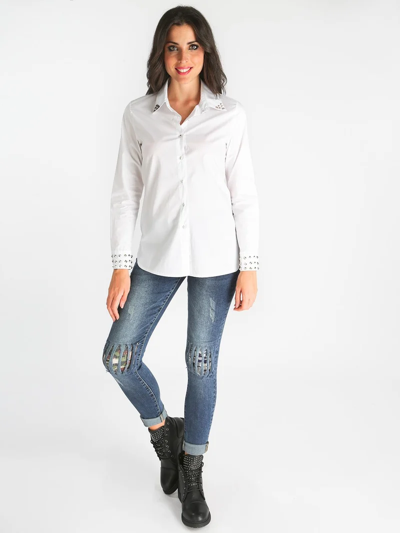 Jeans con paillettes slim fit - jeans