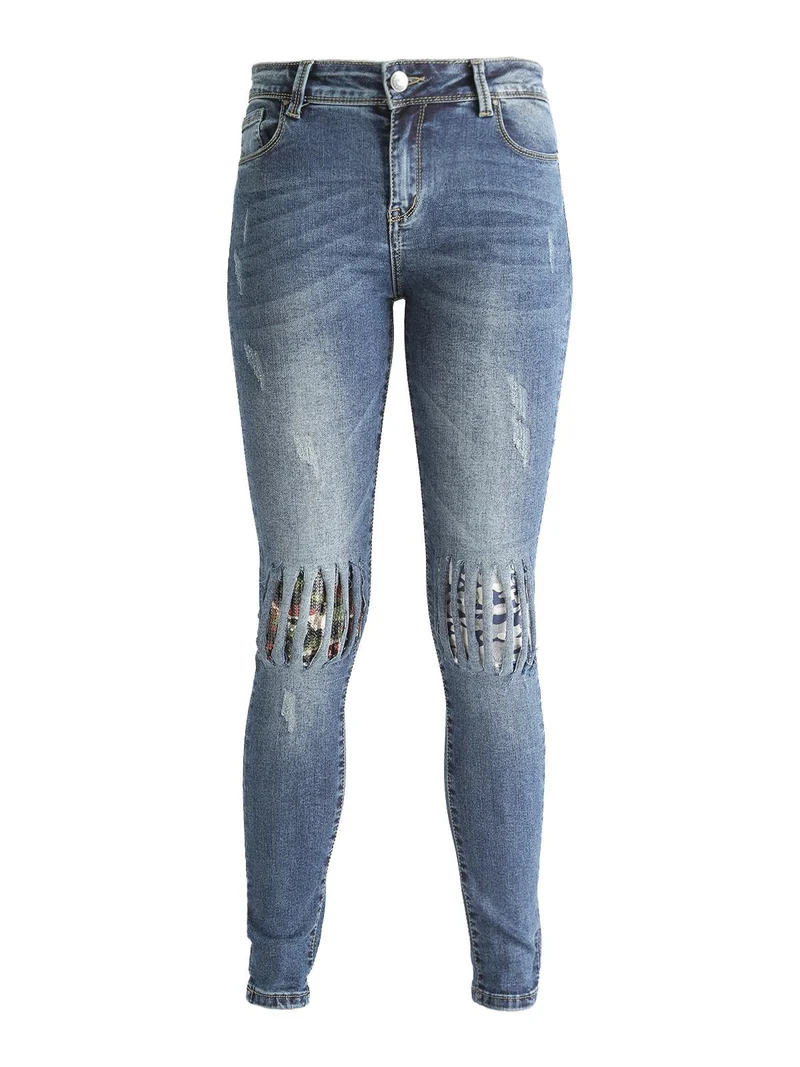Jeans con paillettes slim fit - jeans