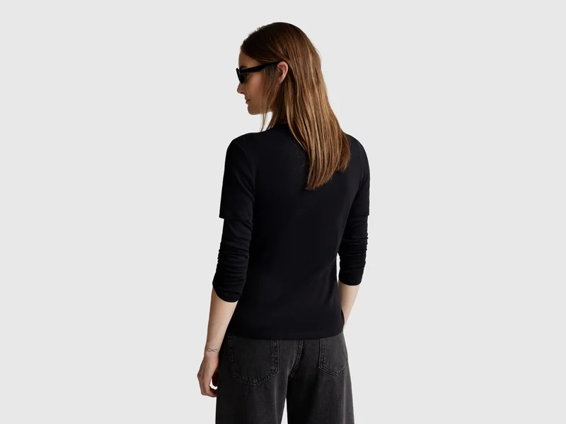 Kurzärmeliges T-Shirt mit Glitzerlogo