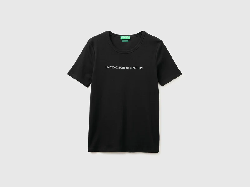 Kurzärmeliges T-Shirt mit Glitzerlogo