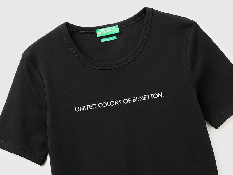 Kurzärmeliges T-Shirt mit Glitzerlogo