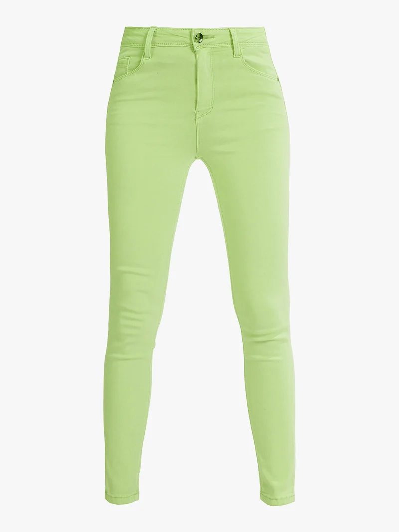 Pantaloni donna skinny in cotone - verde