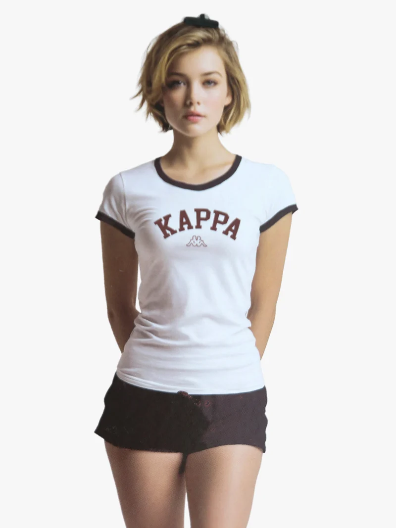 Completo corto da donna in cotone con logo - bianco