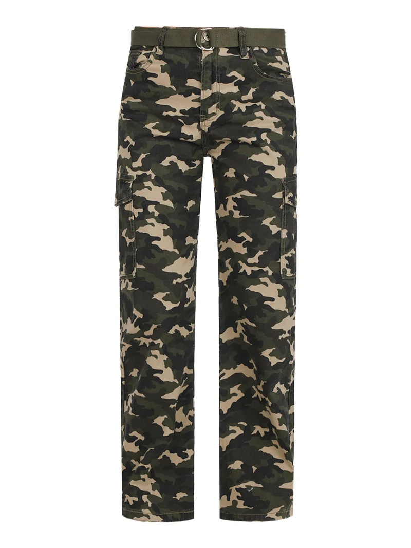 Pantaloni donna militare con tasconi - militare