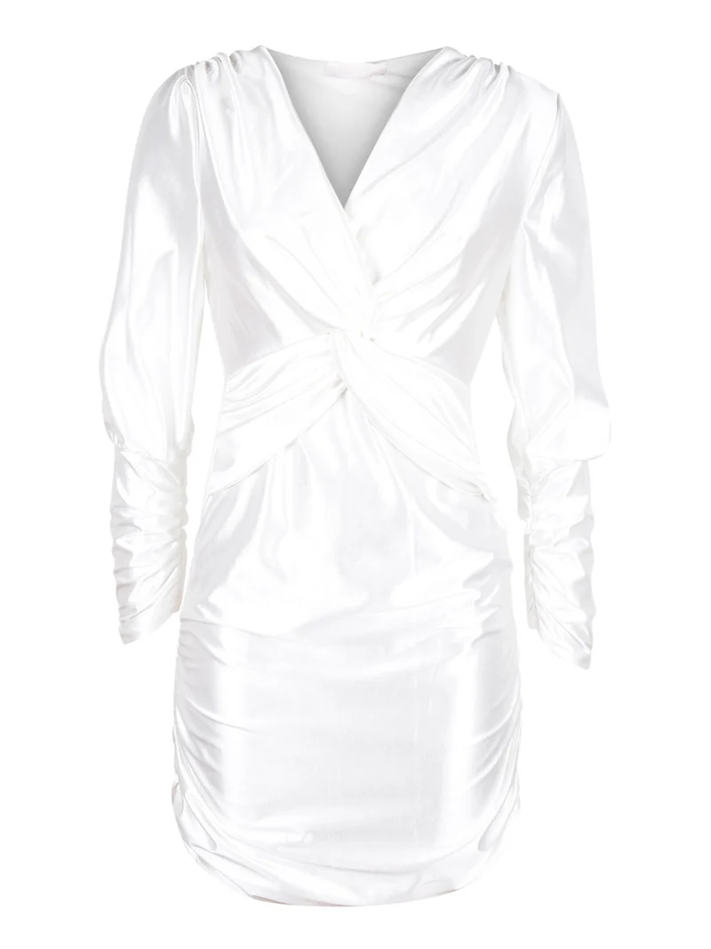 Vestito da donna drappeggiato - bianco