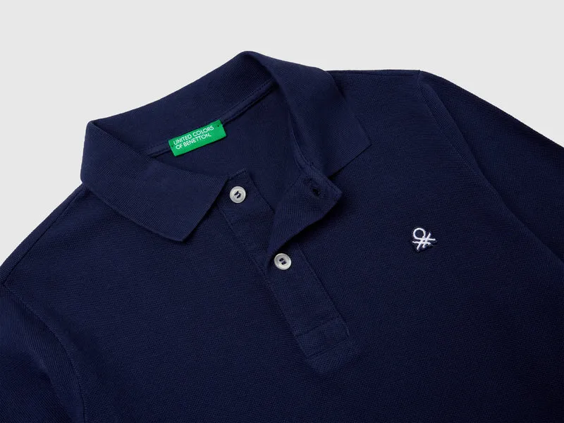 Langärmliges Poloshirt aus Baumwolle
