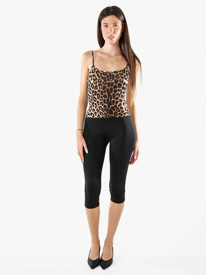 Leggings donna al ginocchio - nero