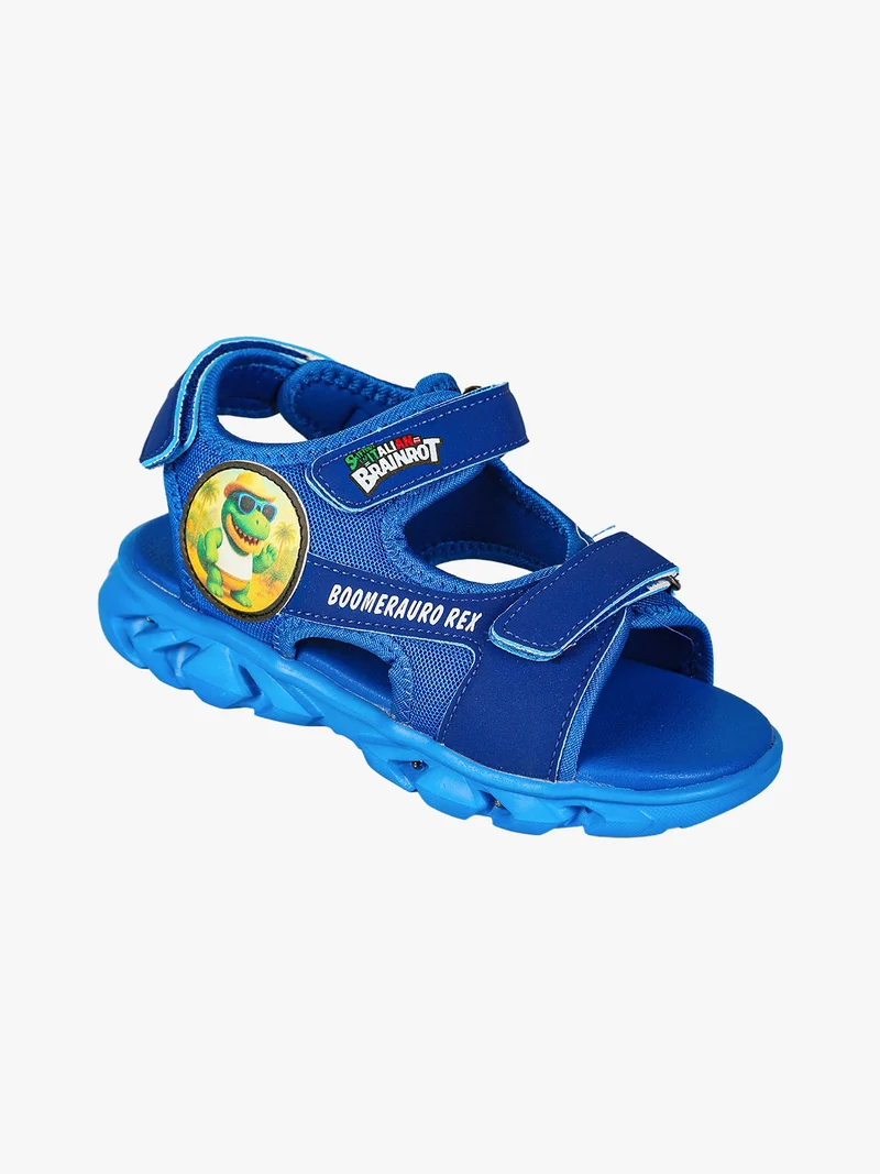 Sandali da bambino con luci e cinturini a strappo - blu