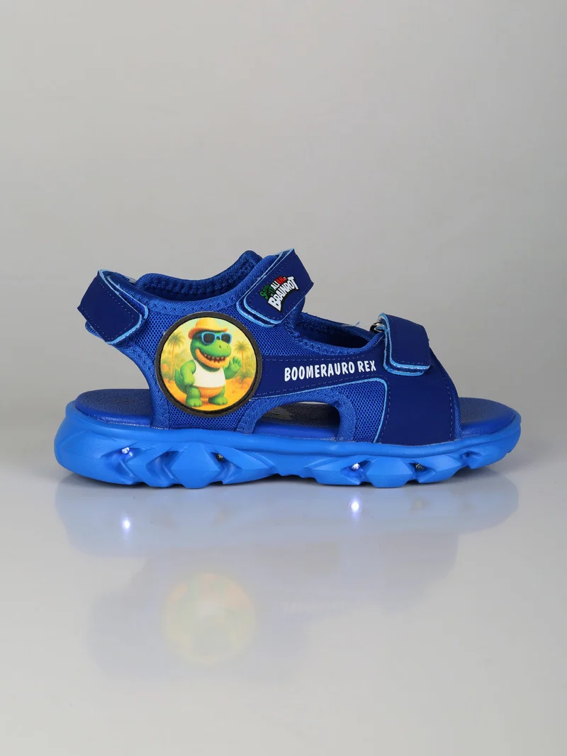 Sandali da bambino con luci e cinturini a strappo - blu