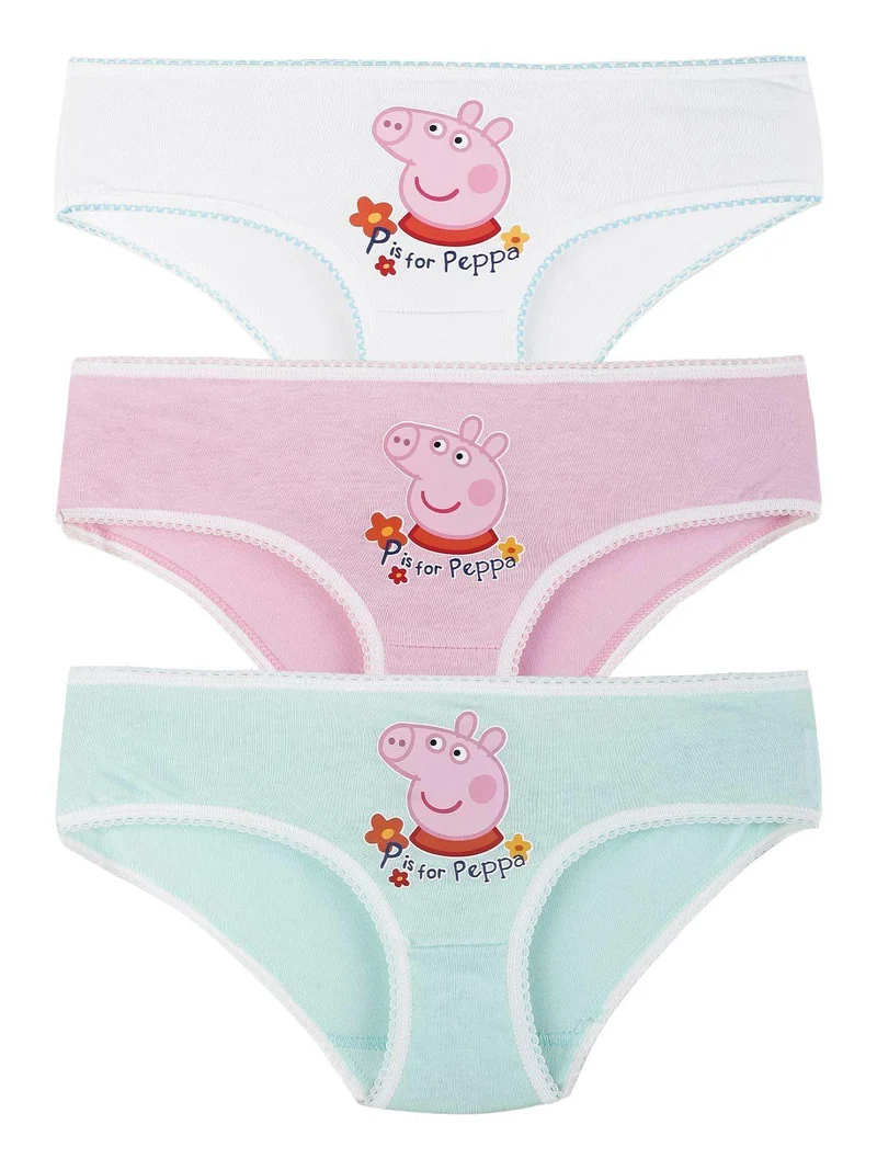 Tris slip bambina con stampa - rosa
