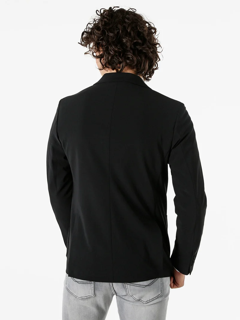 Blazer doppiopetto da uomo - nero