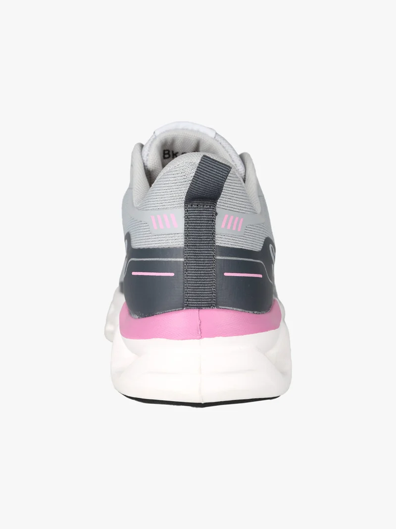 Sneakers donna sportive in maglia - grigio