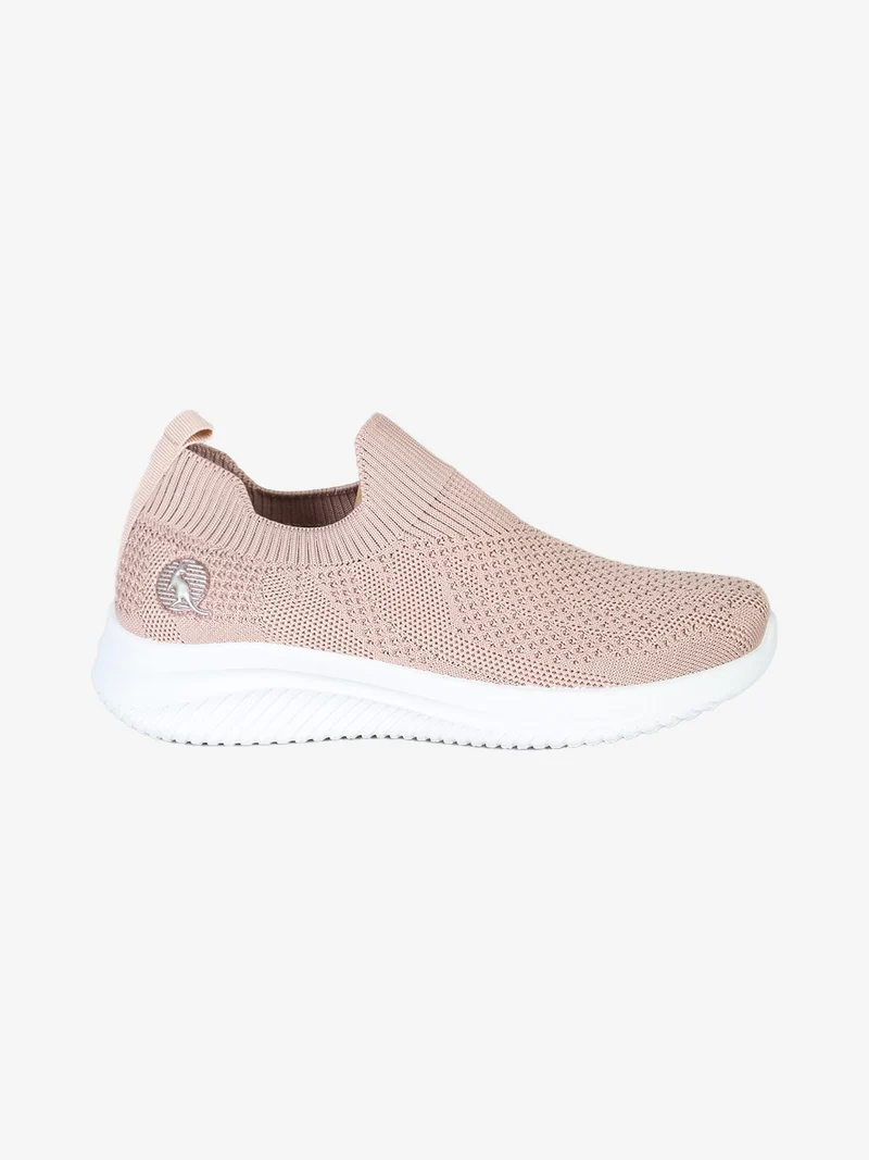 Sneakers da donna slip on in maglia - rosa