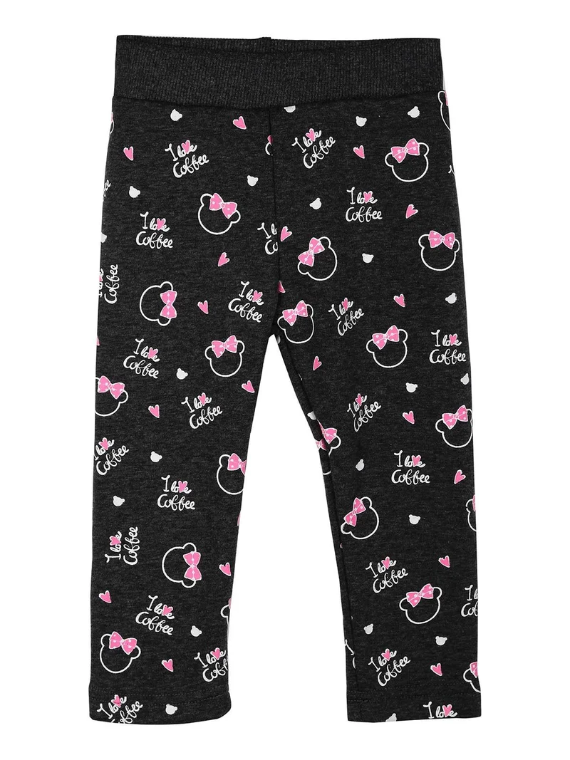 Leggings da neonata felpati - nero