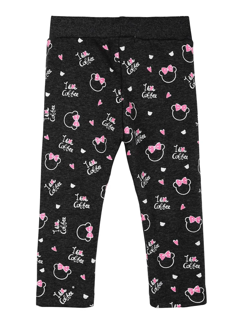 Leggings da neonata felpati - nero