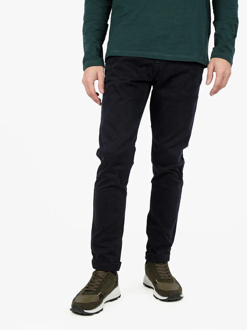 Pantaloni casual da uomo slim fit - blu scuro