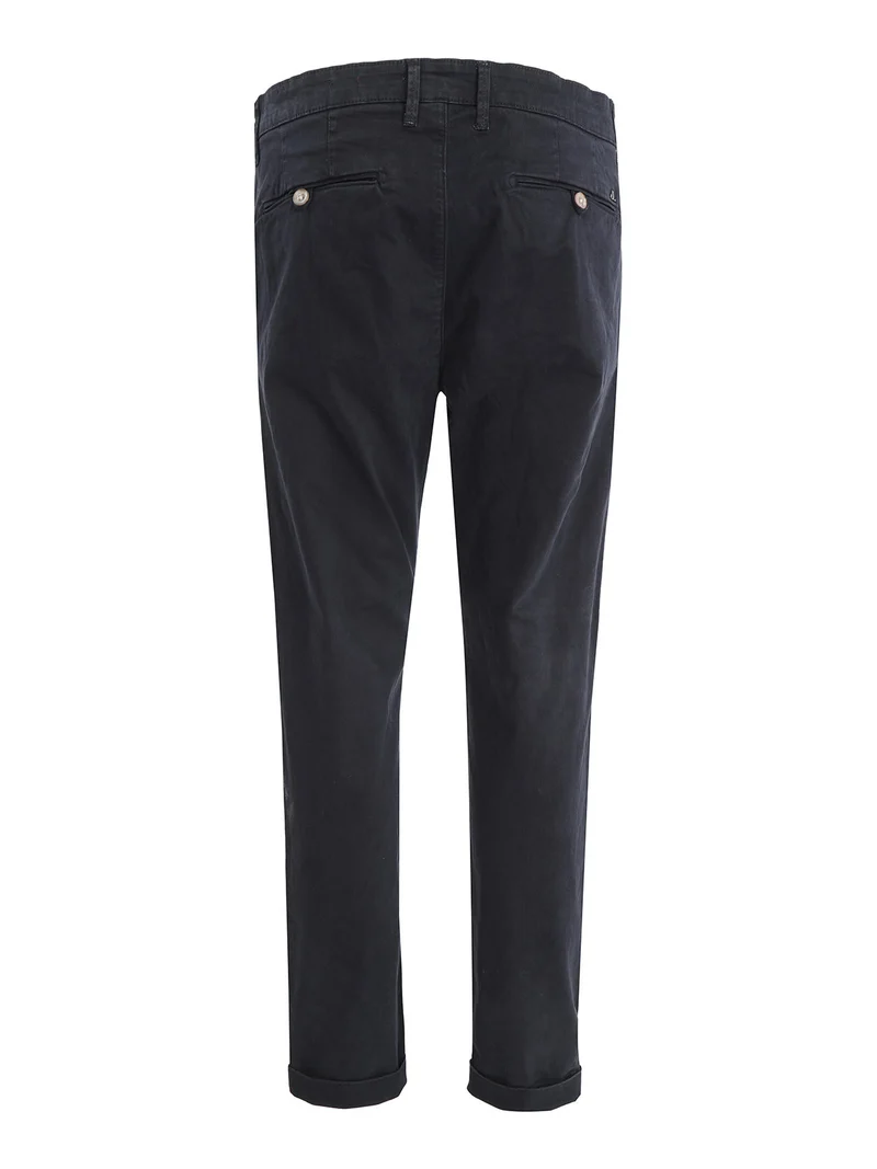 Pantaloni casual da uomo slim fit - blu scuro