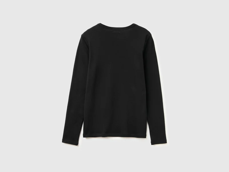 Langärmeliges T-Shirt mit Glitzerlogo
