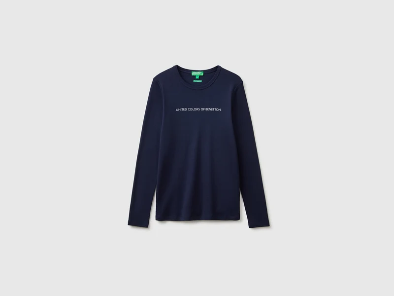 Langärmeliges T-Shirt mit Glitzerlogo