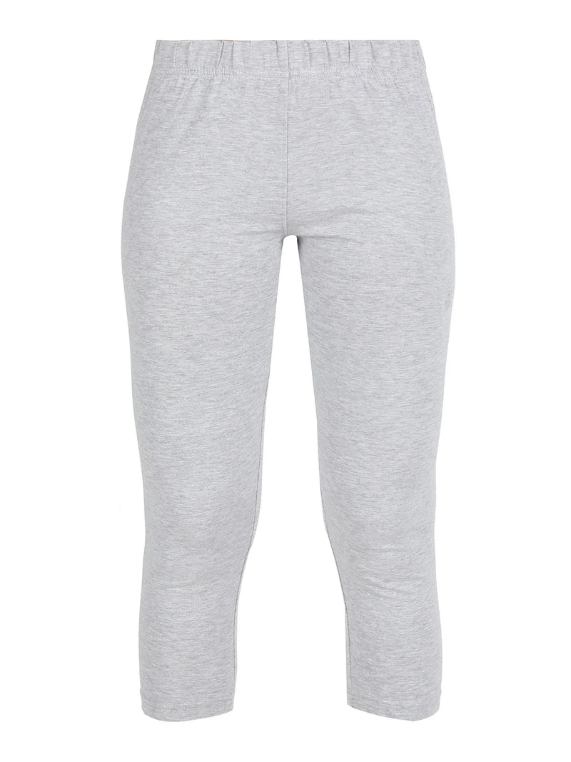 Leggings donna sportivi a pinocchietto - grigio