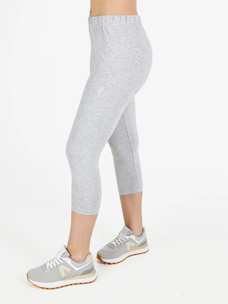 Leggings donna sportivi a pinocchietto - grigio