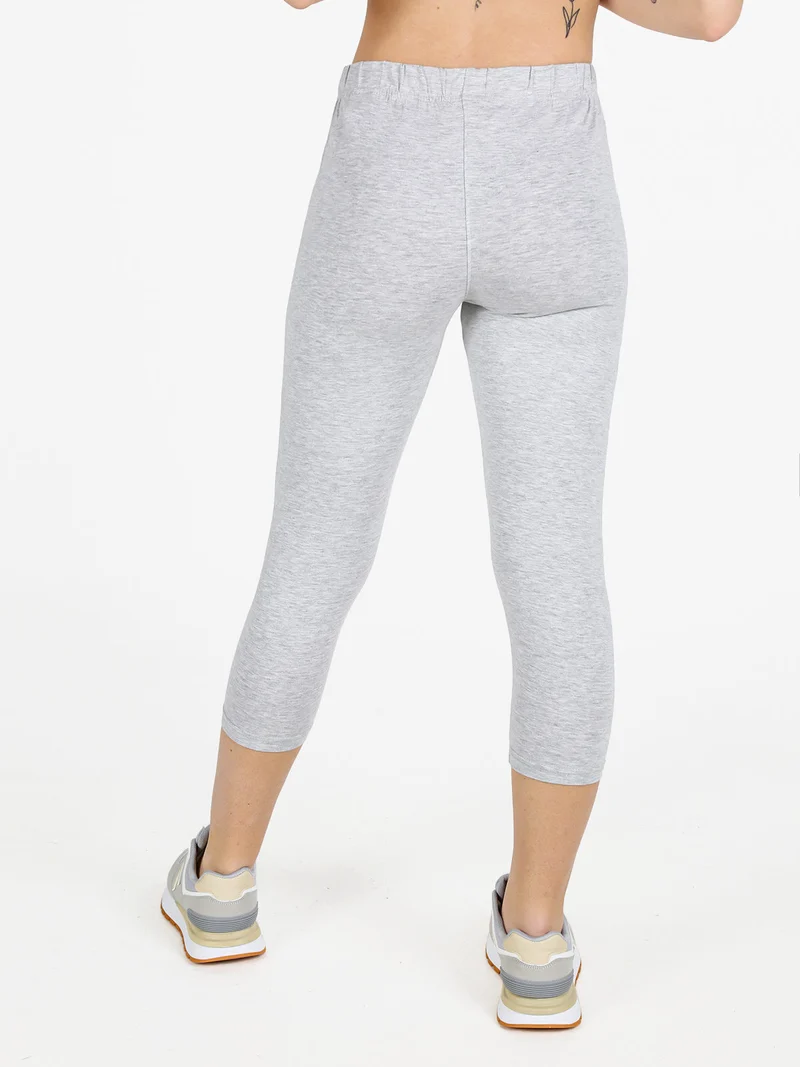 Leggings donna sportivi a pinocchietto - grigio