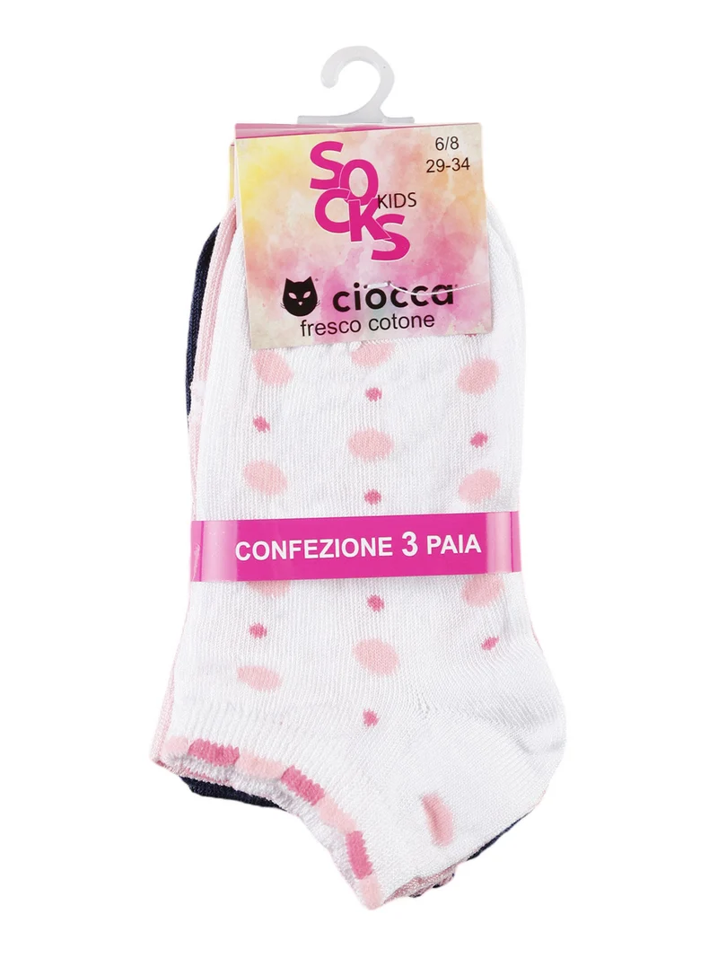 Calze corte da bambina Confezione da 3 paia - blu scuro