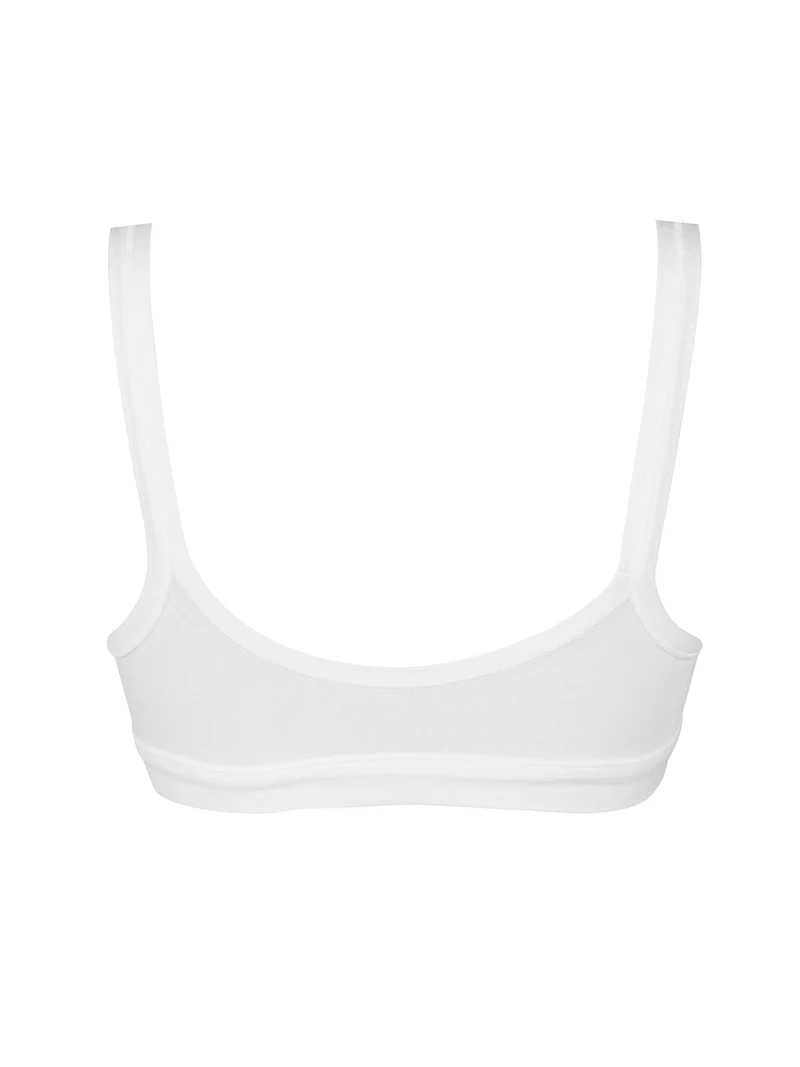Brassiere donna in cotone bielastico - bianco