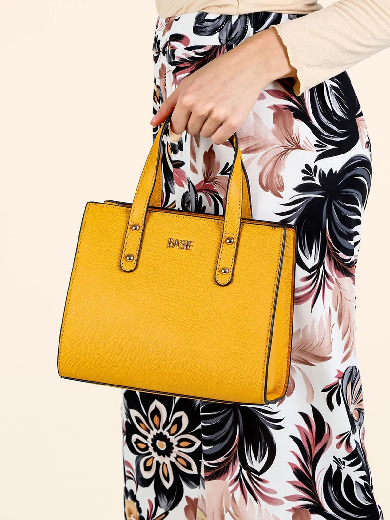Borsa donna mini tote - senape
