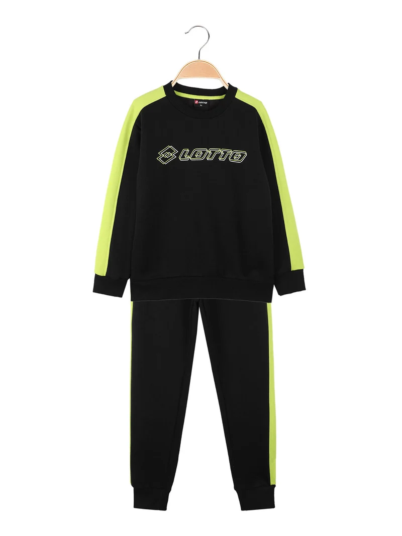 Completo tuta sportivo da ragazzo 2 pezzi - nero