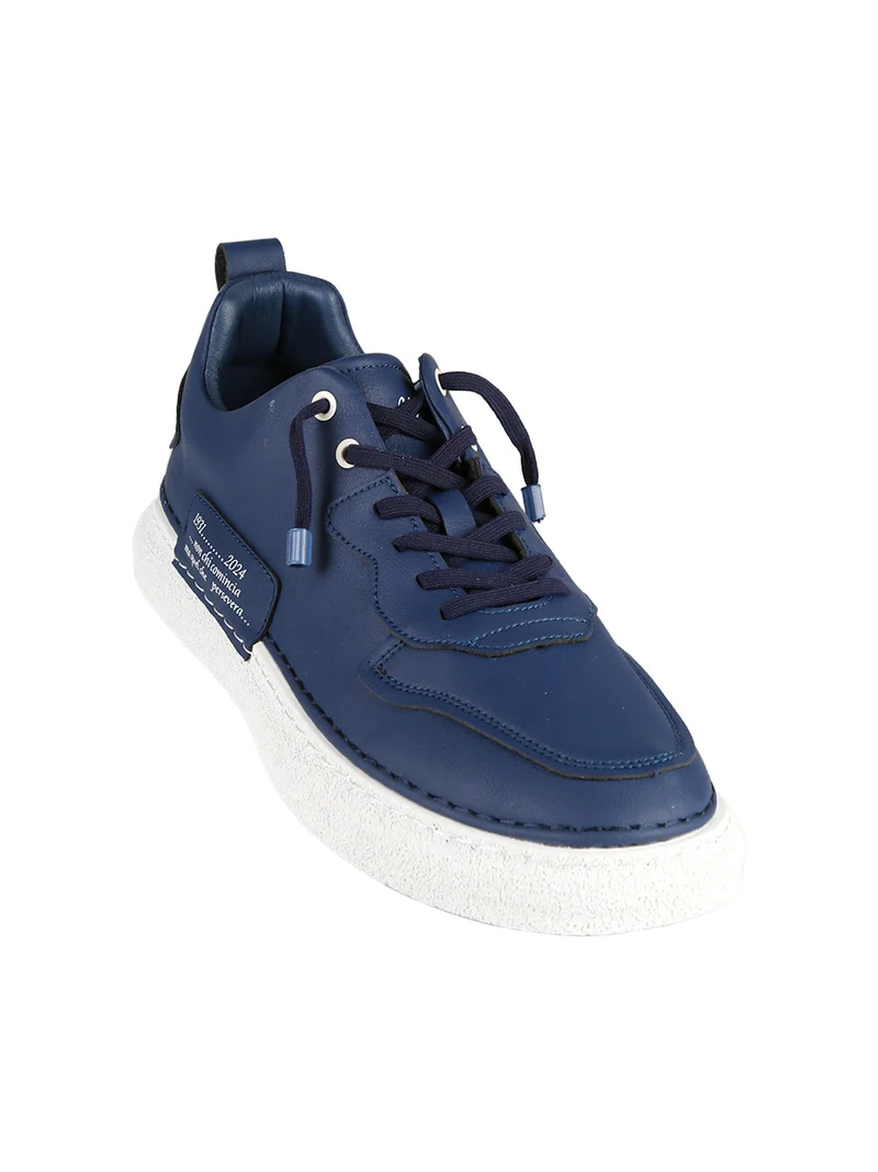 Sneakers basse da uomo con lacci elastici - blu scuro