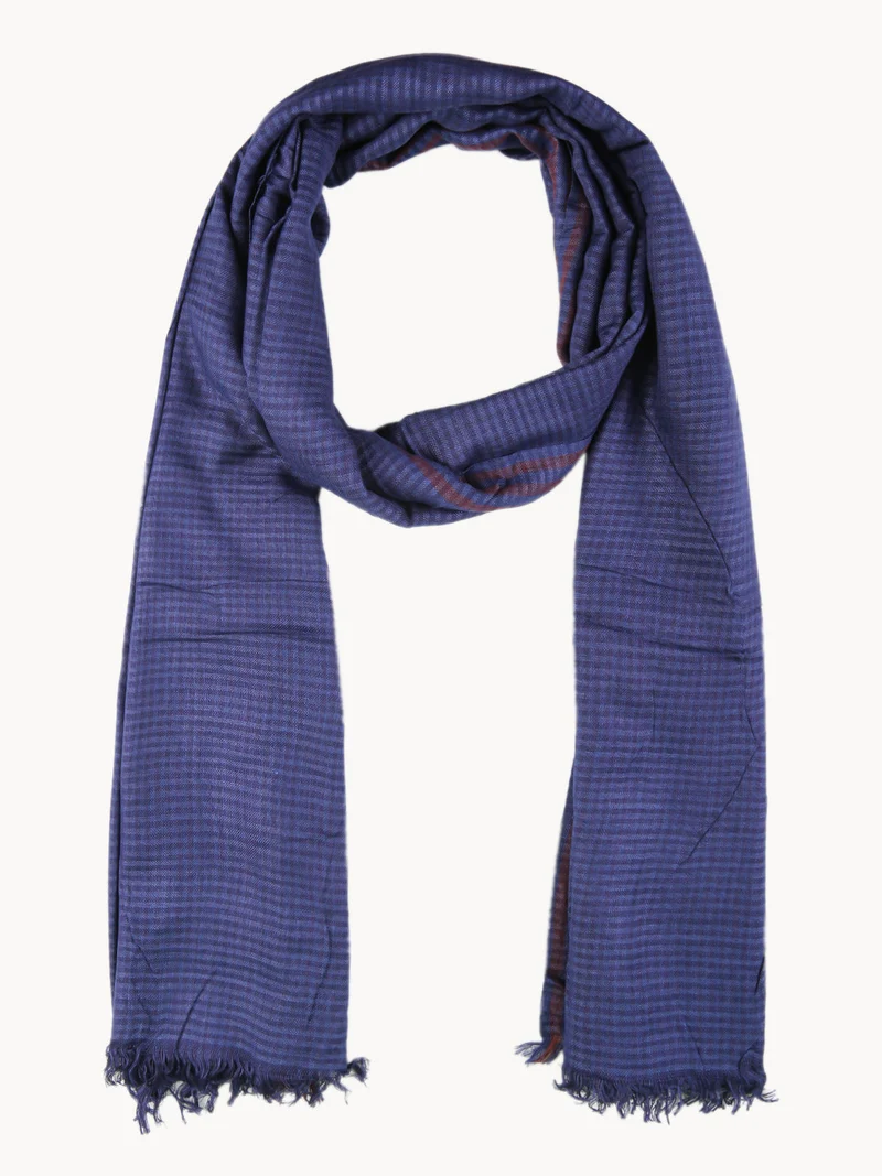 Sciarpa leggera a quadretti - blu