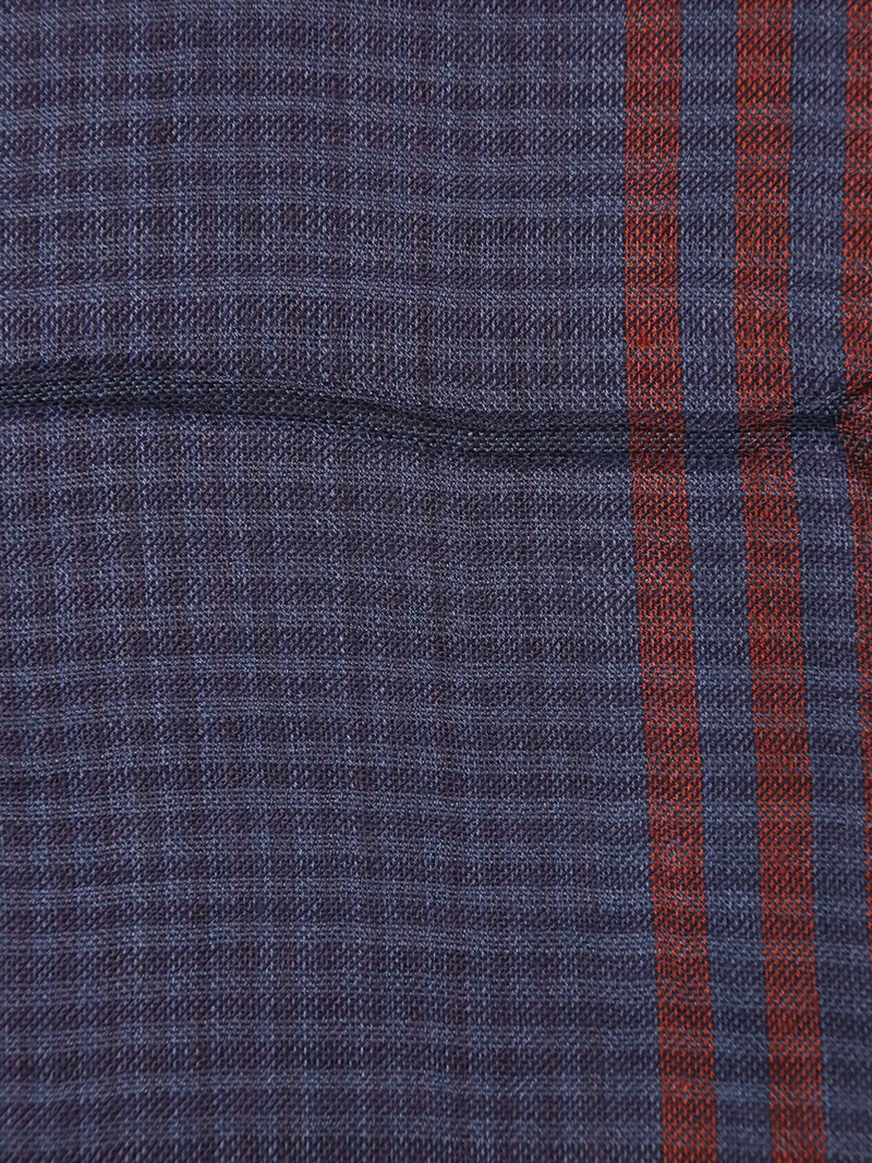Sciarpa leggera a quadretti - blu