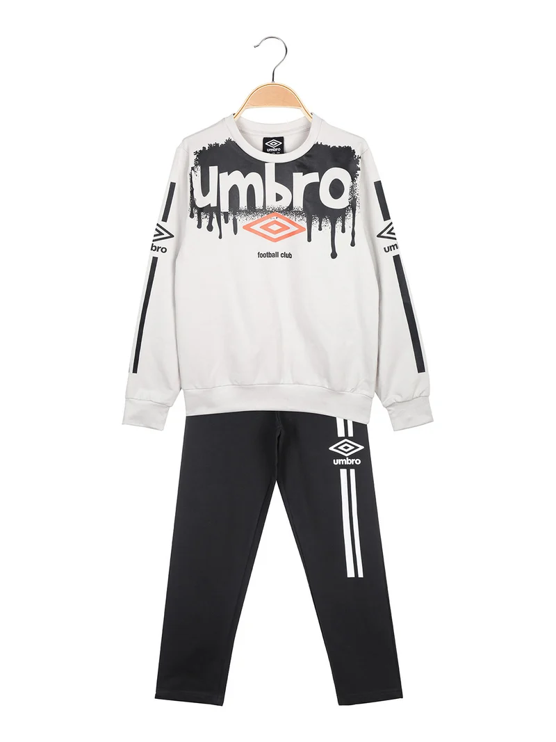 Completo sportivo 2 pezzi da bambino in cotone - sabbia