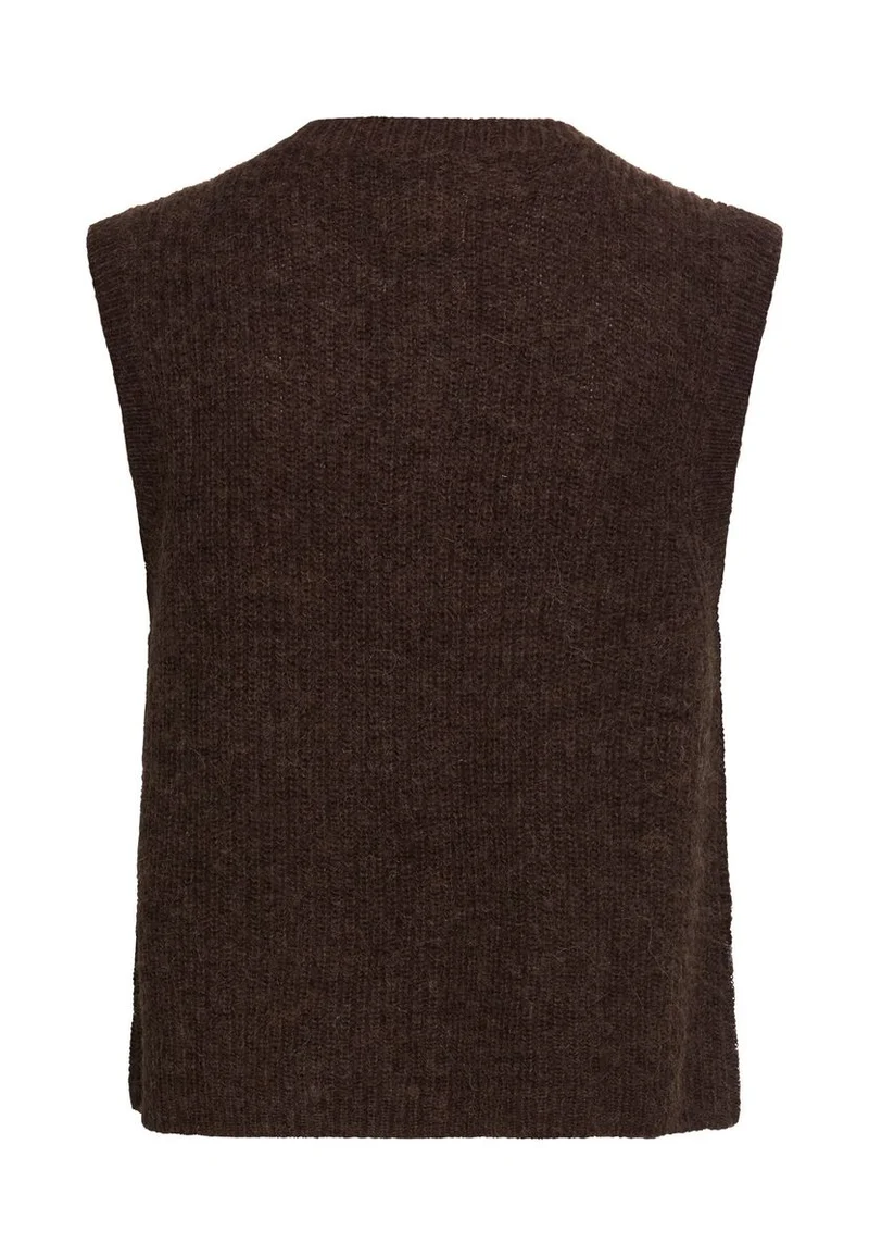 Strickweste mit Knopfleiste
