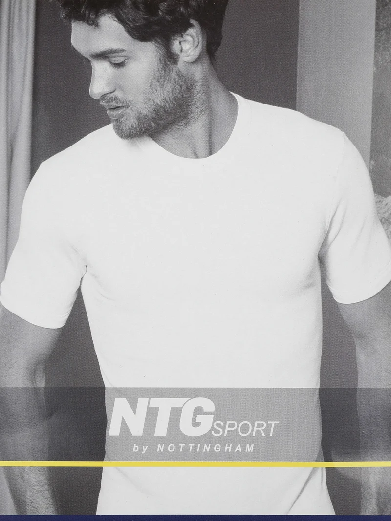 T-shirt intima da uomo in cotone interlock - bianco