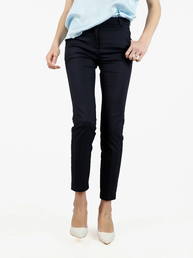 Pantaloni donna slim a sigaretta - blu scuro