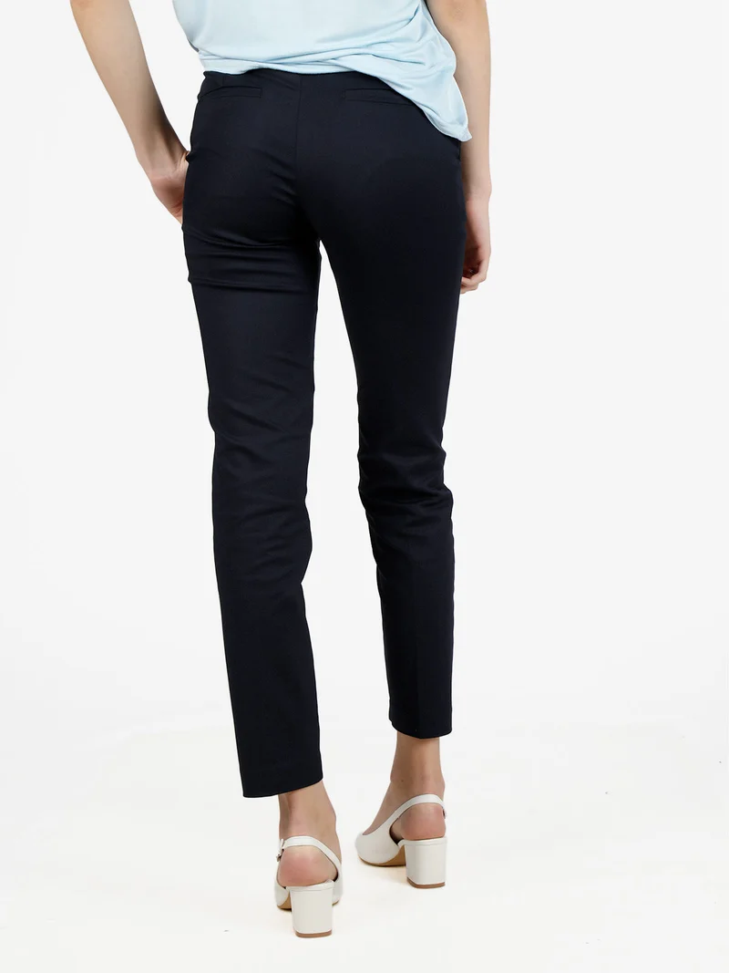 Pantaloni donna slim a sigaretta - blu scuro