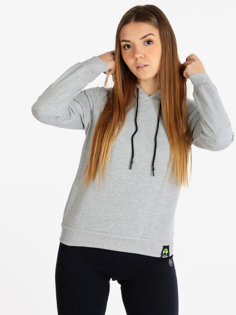 Felpa leggera donna con cappuccio - grigio