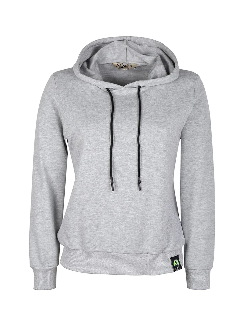 Felpa leggera donna con cappuccio - grigio