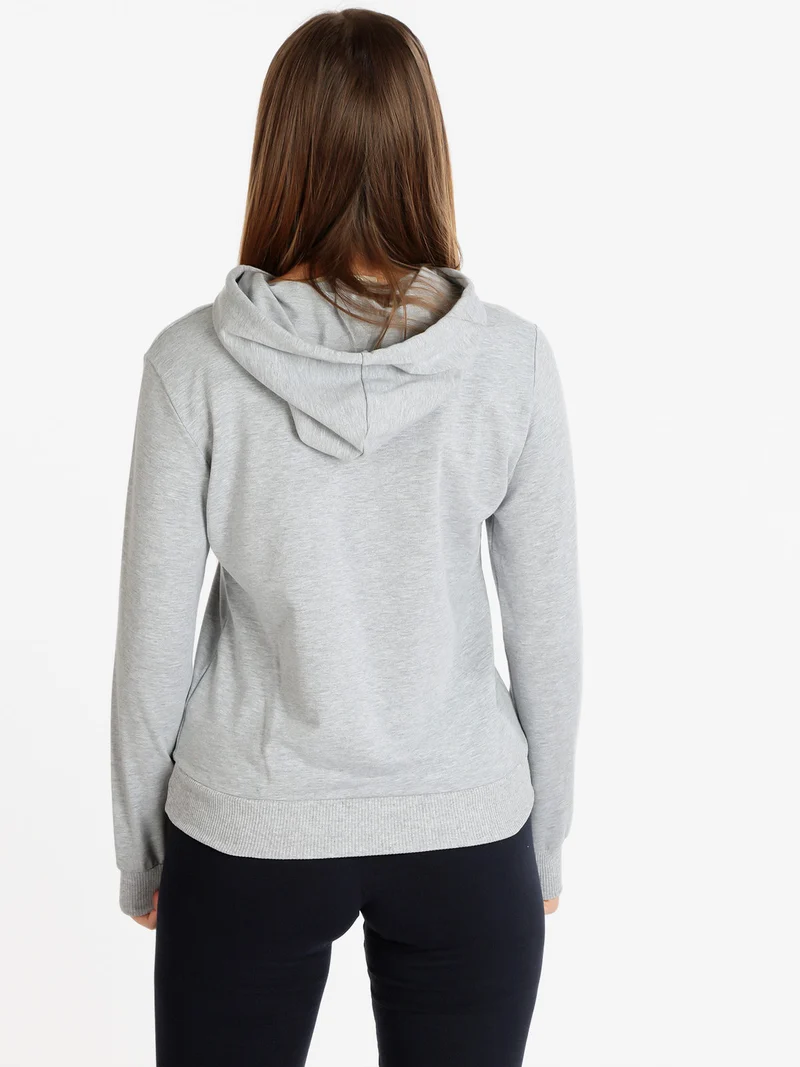 Felpa leggera donna con cappuccio - grigio