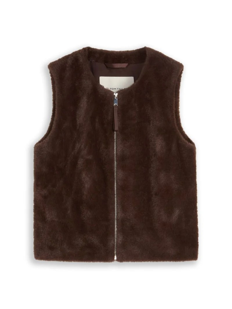 Teddy Weste mit Taschen